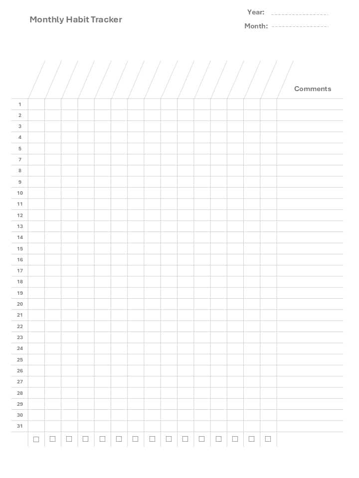 habit tracker monthly journal sample page 1