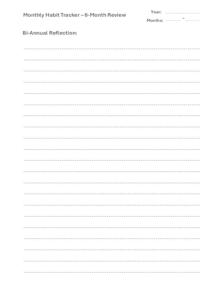 habit tracker monthly journal sample page 3