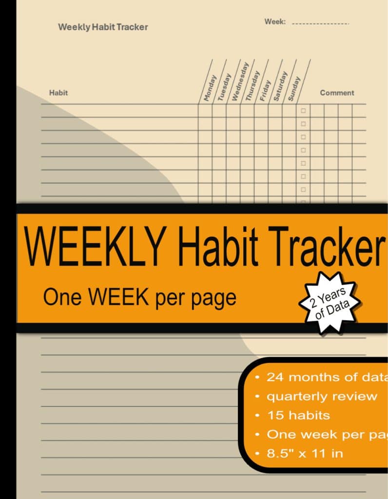 habit tracker weekly journal cover