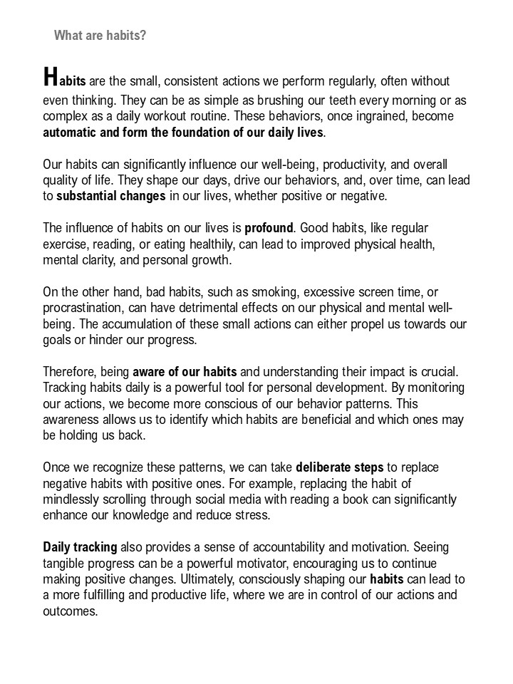 habit tracker weekly journal sample page 3