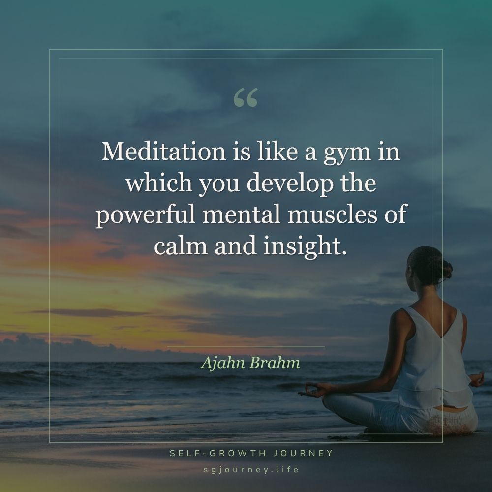 Meditation is like a gym in which you develop the powerful mental muscles of calm and insight.