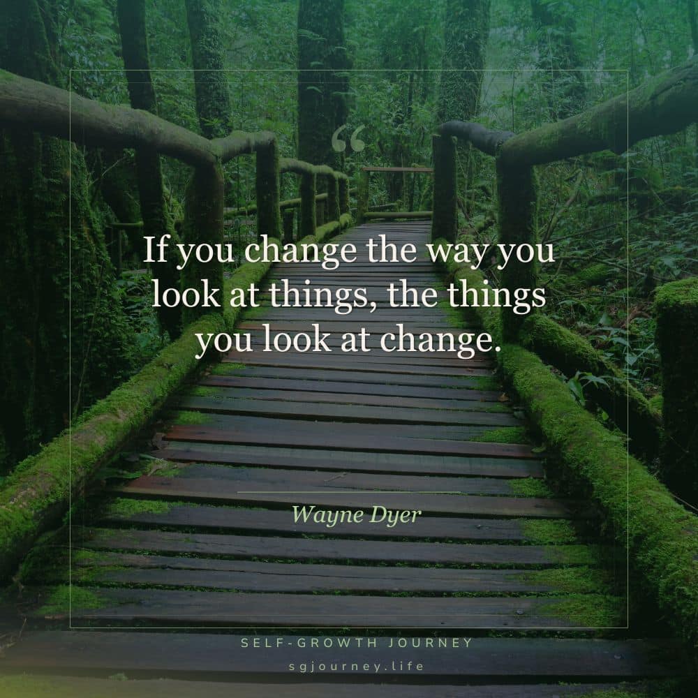 If you change the way you look at things, the things you look at change.